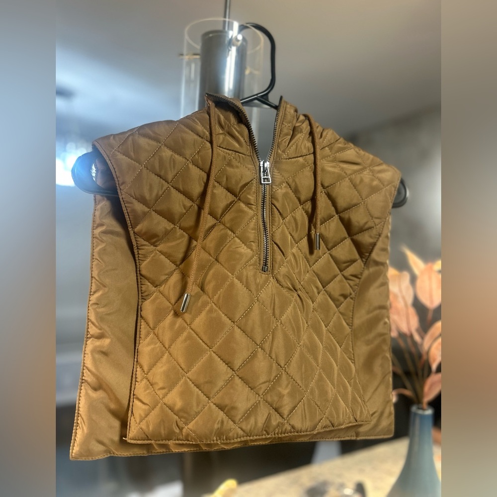 🚨PART OF 4 for 20🚨 Modena Quilted Hooded Brown Vest